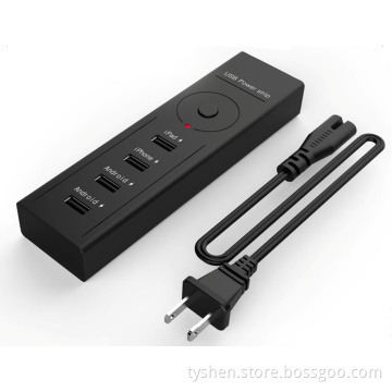4 Port USB Power Strip, Allow 4 Ports Charging at The Same Time